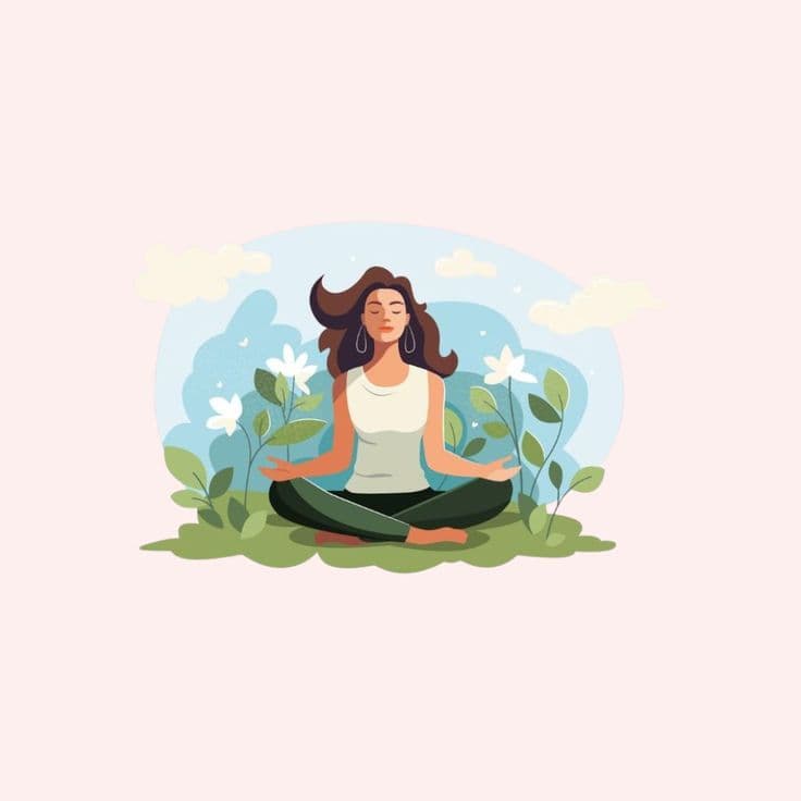 Woman practicing wellness
